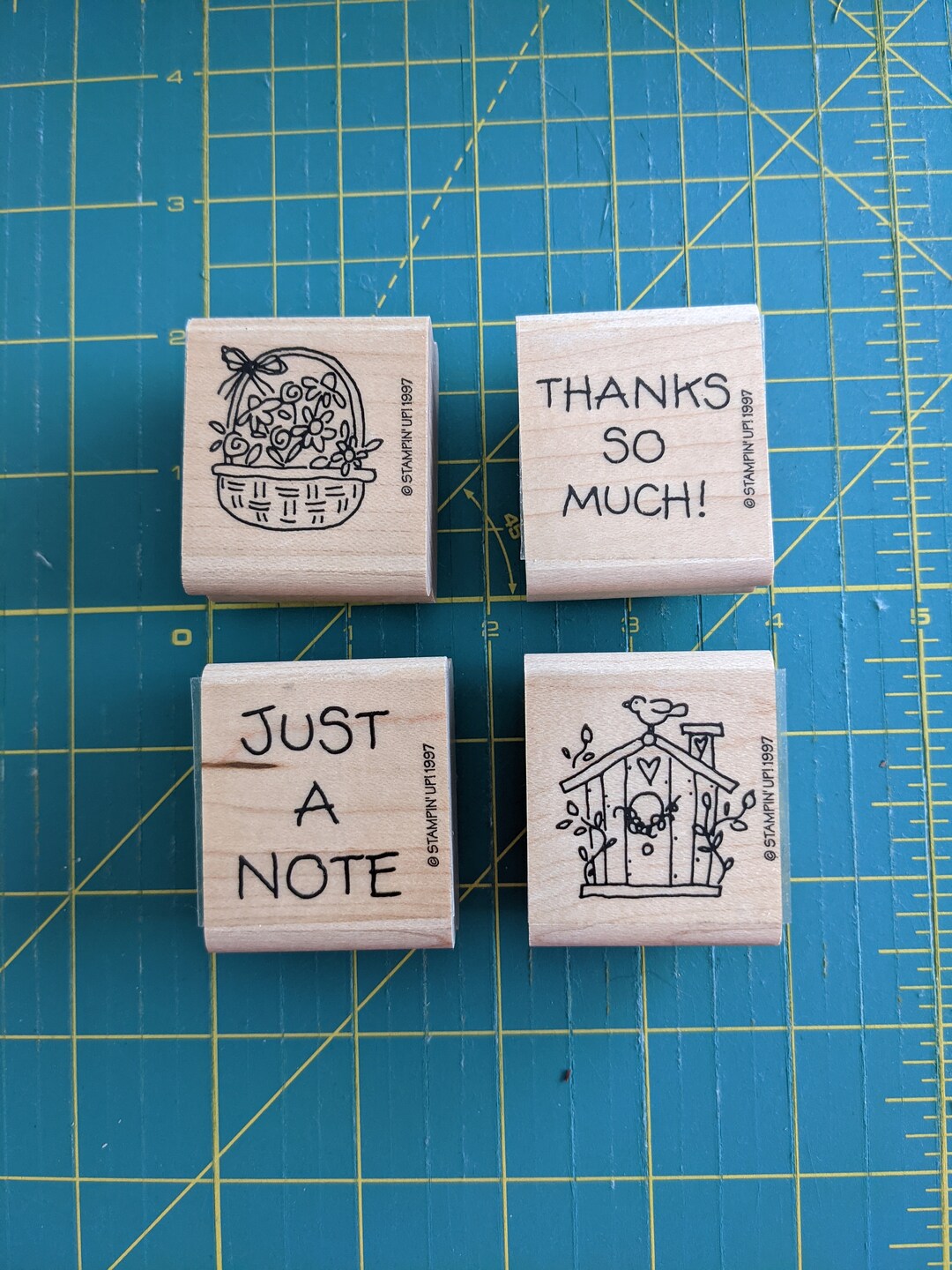 Just A Note Retired Stampin' up Rubber Stamp Set 1997 - Etsy