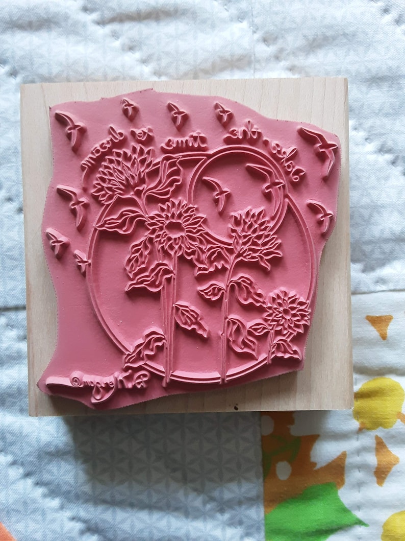Stamps Happen Inc #60038 Morgan Sunflowers Take Time To Dream Rubber Stamp,D