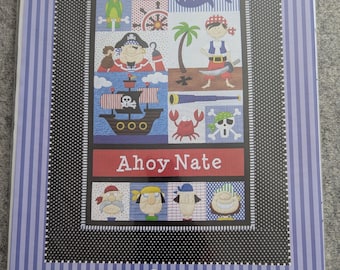 Pirates Applique Quilt Pattern By Amy Bradley, includes patterns for boys' and girls' quilts
