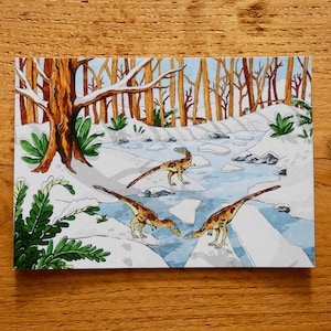 Postal del Triásico Nevado, Dinosaurio