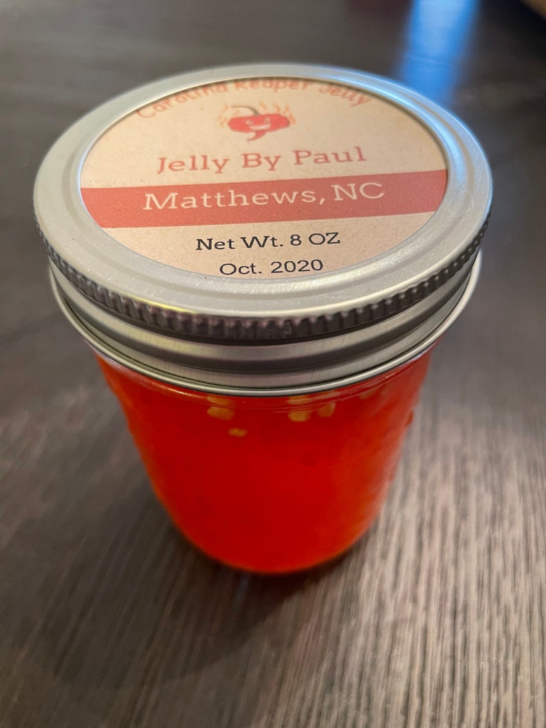 Carolina Reaper Jelly Etsy