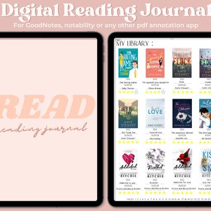Digital Reading Journal | Reading Log | Reading Tracker | Book Reviews | Goodnotes Reading Journal | Book Shelf | Digital Reading Planner