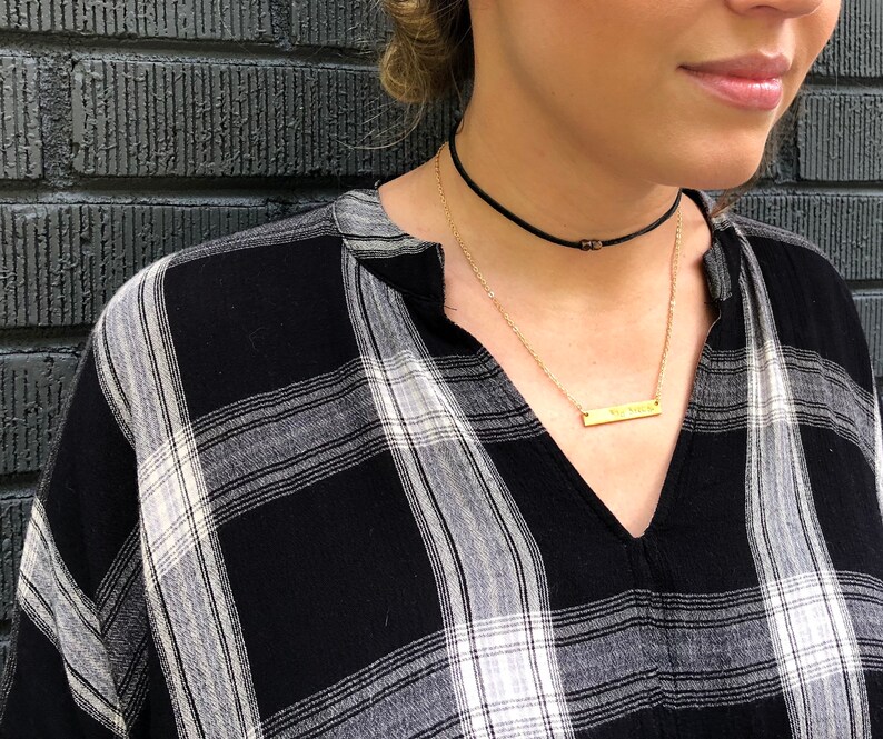 yas queen gift YASSS necklace personalized gold bar yas kween custom gold bar necklace yassss