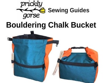 Climbing Boulder Bucket Chalk Bag PDF Sewing Guide Pattern Instructions. MYOG, DIY Outdoor Gear, Bouldering