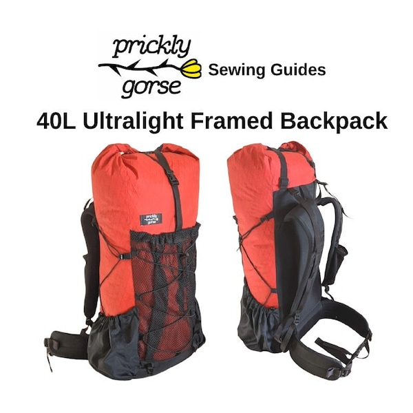 40L Ultralight Gerahmter Rucksack PDF Nähanleitung Schnittmuster Anleitung. MYOG, DIY Outdoor Ausrüstung, Backpacking Thru Hike