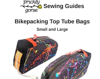 Top Tube Bag, Small and Large PDF Sewing Guide Pattern Instructions. MYOG, DIY Outdoor Gear. Ultralight Bicycle Touring Bikepacking. 2 Sizes