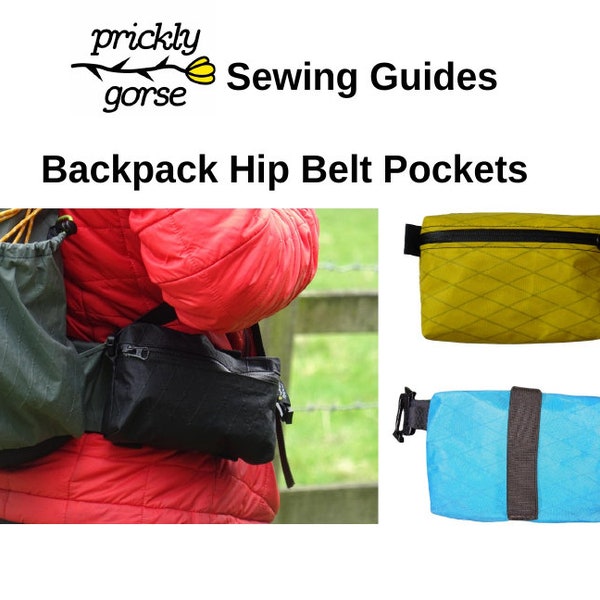 Backpack Hip Belt Pockets PDF Sewing Guide Pattern Instructions. MYOG, DIY Outdoor Gear. Ultralight Accessory