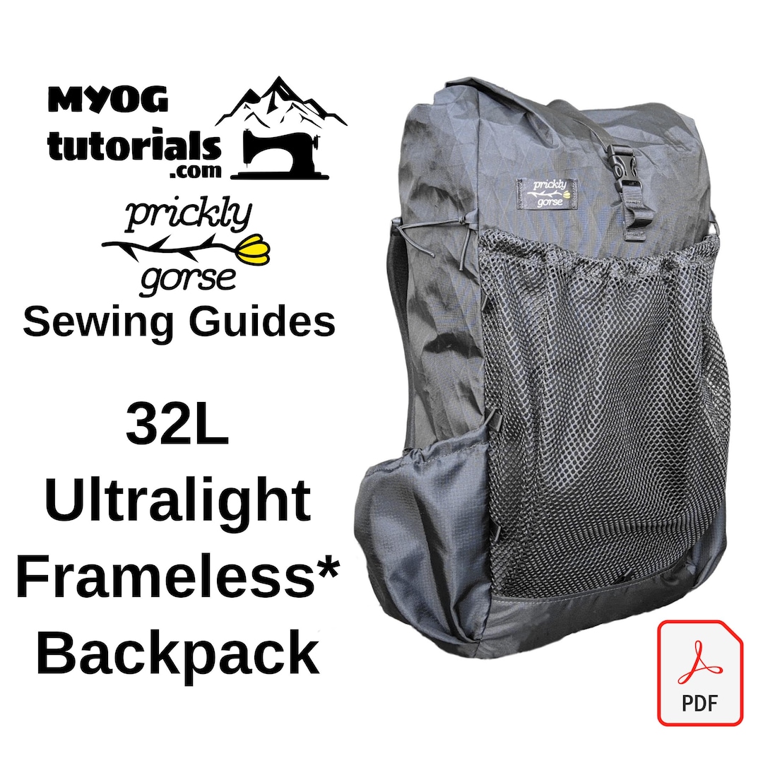 32L Ultralight Frameless (*) Backpack PDF Sewing Guide Pattern