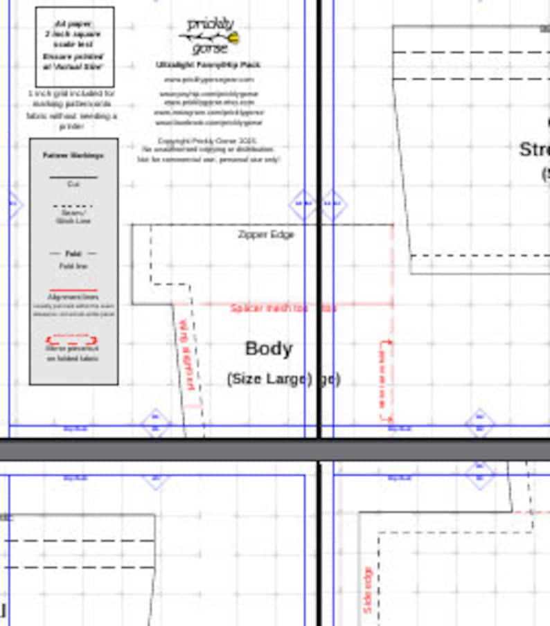 Myog Patterns Ultralight Hip Fanny Bum Bag PDF Sewing Guide Pattern Instructions ...