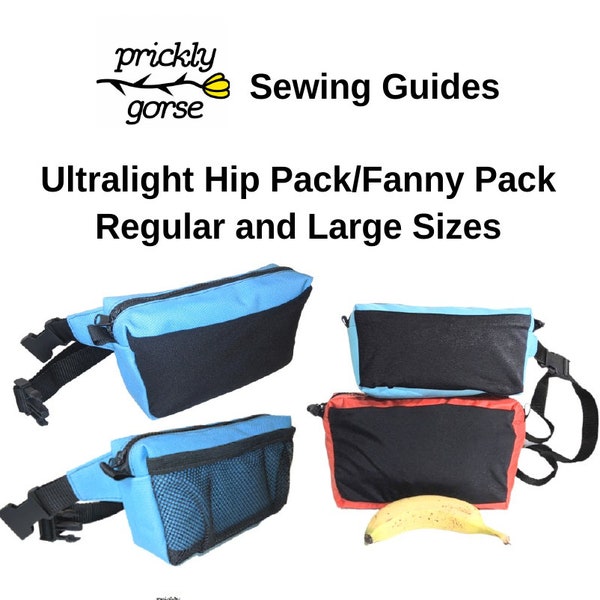 Ultralight Hip Fanny Bum Bag PDF Sewing Guide Pattern Instructions. MYOG, DIY Outdoor Gear. Ultralight Accessory Shoulder Bag