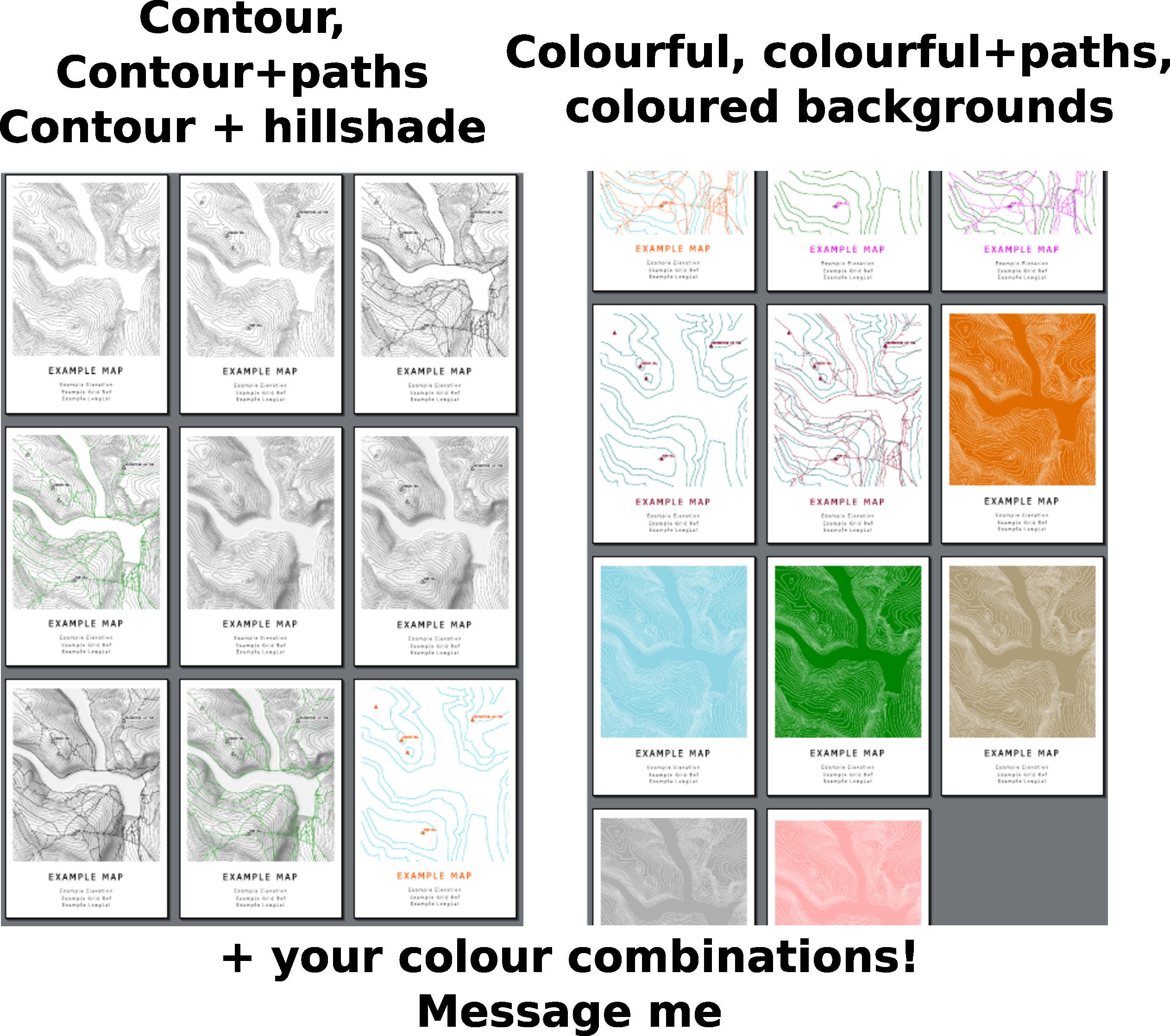 Cuillinne Ridge Map The Cuillin Ridge Digital Contour Map Pack, Many Styles. Print at Home ...