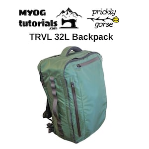 TRUL32 Reiserucksack Nähanleitung: Schnittmuster + Anleitung. 32 Liter Onebag EDC, MYOG, DIY Outdoor Equipment, Backpacking Kletterfelsen Tasche