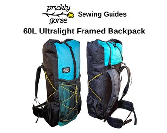 60L Ultralight Framed Backpack PDF Sewing Guide Pattern Instructions. MYOG, DIY Outdoor Gear, Backpacking Thru Hike