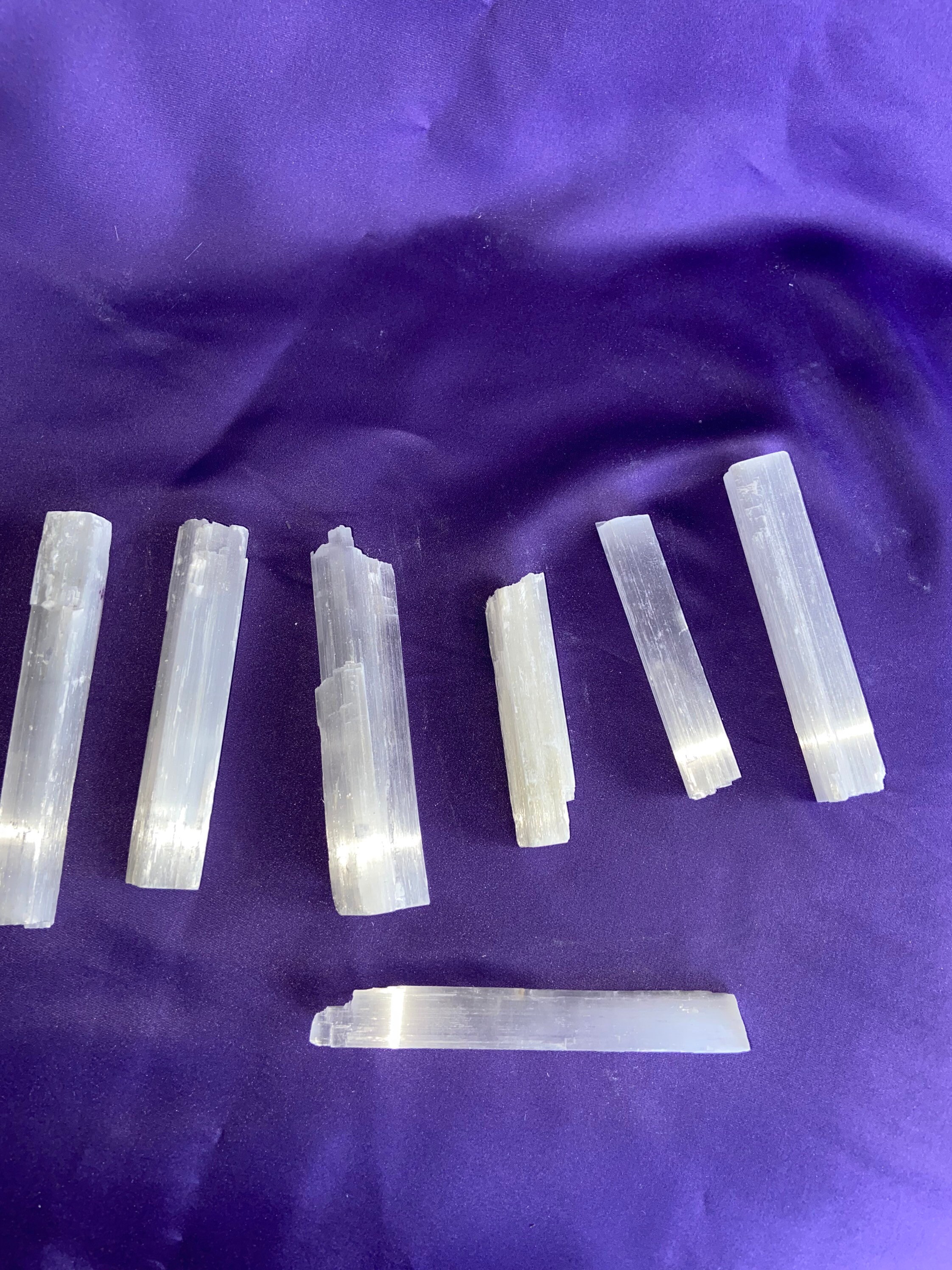 Varita de selenita cruda palos de selenita cristales | Etsy