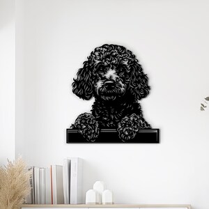 Poodle Wall Art, Dog Portrait Wood Sign, Wooden Pet Wall Hanging, Custom Dog Room Decor, Dog Lover Home Decoration, Cute Poodle Owner Gift