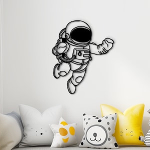 Astronaut Wall Decor Wooden Space Wall Art. Space Kids Room, Space Themed Nursery. Space Decor Wall Hanging. Cute Astronomy Lover Gift