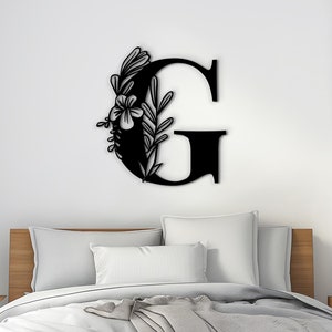 Letras de monograma de madera, iniciales de madera para guardería, letras de pared personalizadas para habitación de bebé, letrero con apellido, letrero de fondo de boda, regalo personalizado