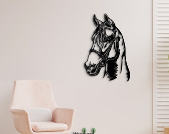 Horse Head Wall Sign, Rustic Wall Art, Farm House Wall Decor, Horse Wall Decor, Wooden Horse Wall Art, Wall Accent, Gift for Horse Lover