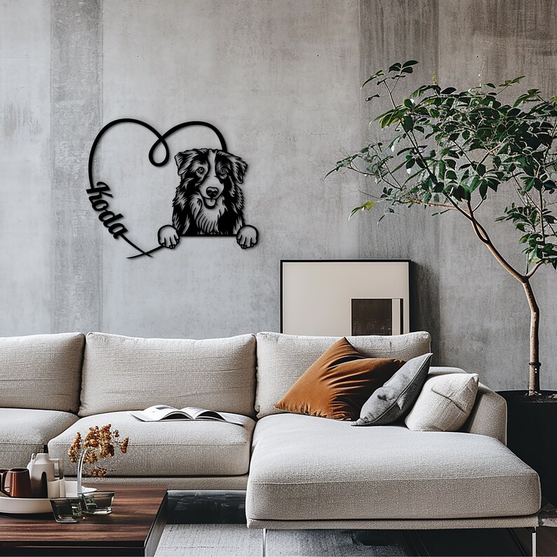 Unique Australian Shepherd wall decor, handmade with love.