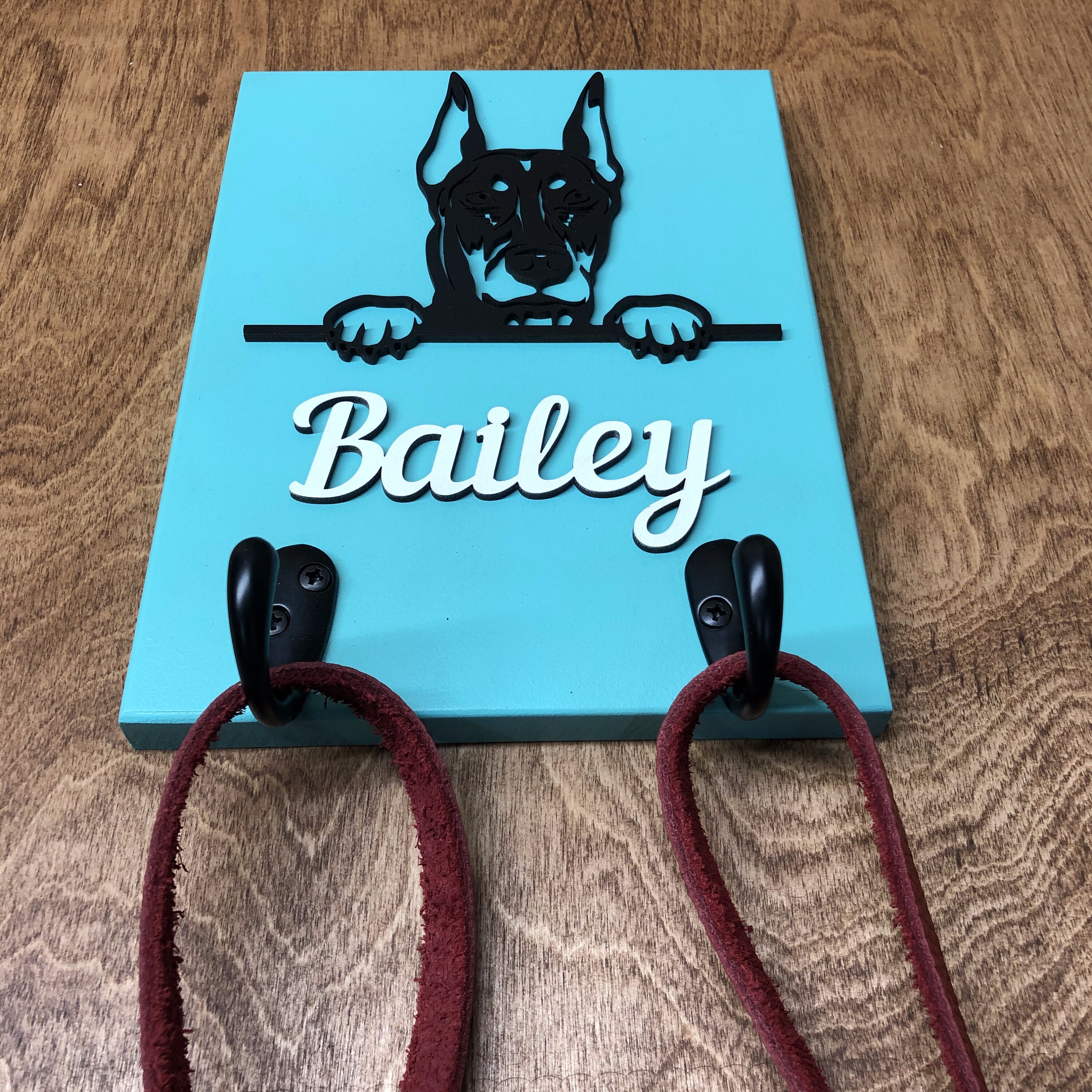 Custom Dog Leash Holder for wall. Dog lead holder pet decor. | Etsy