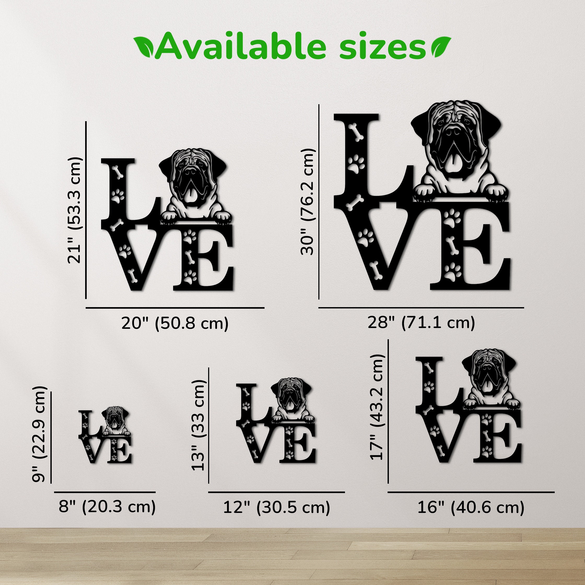 Mastiff Art Custom Wooden Sign, English Mastiff Decor Wall Hanging ...