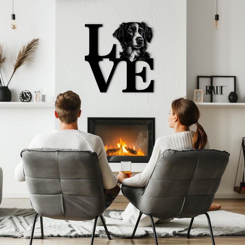 Brittany spaniel dog sign wood wall art- 20 x 21 inches, Antique Gold color