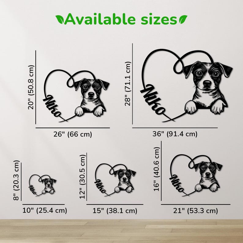 Jack Russell Terrier Wall Art – Personalized Dog Name Sign