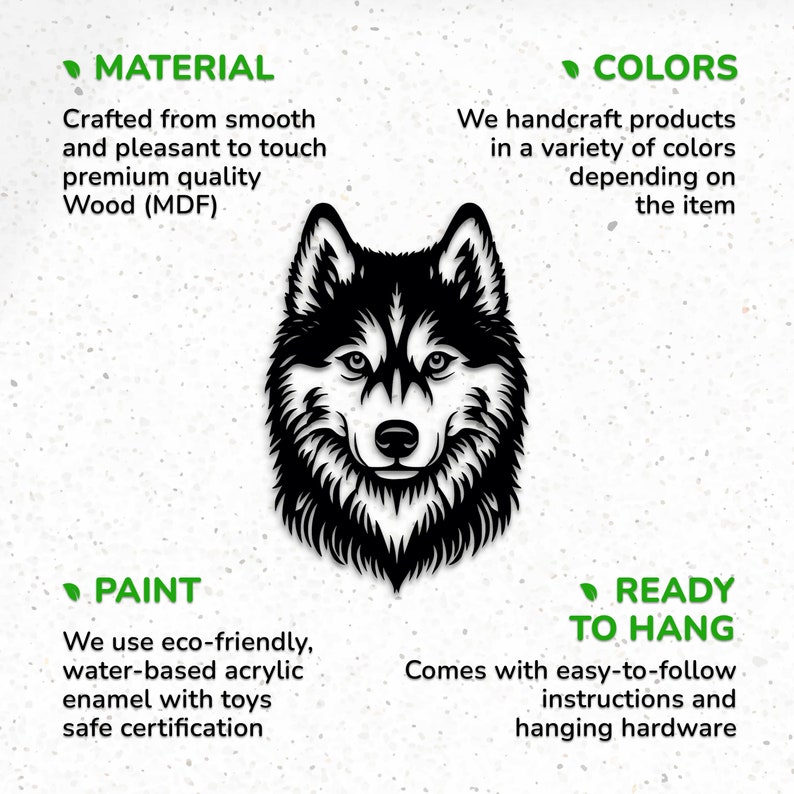 Bespoke Siberian Husky wall sign, a heartfelt gift for Husky lovers.