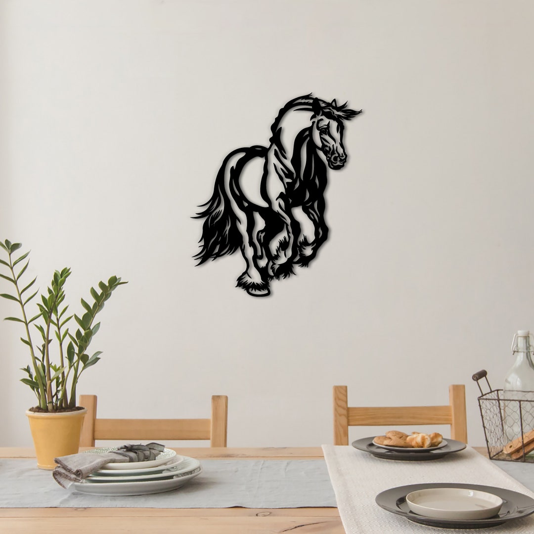 Horse Wall Decor Wooden Horse Wall Art Horse Ornament for Etsy