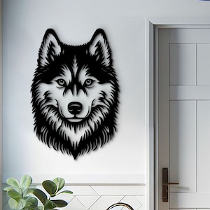 Personalized Husky wall art, a cherished addition to any dog owner's space.