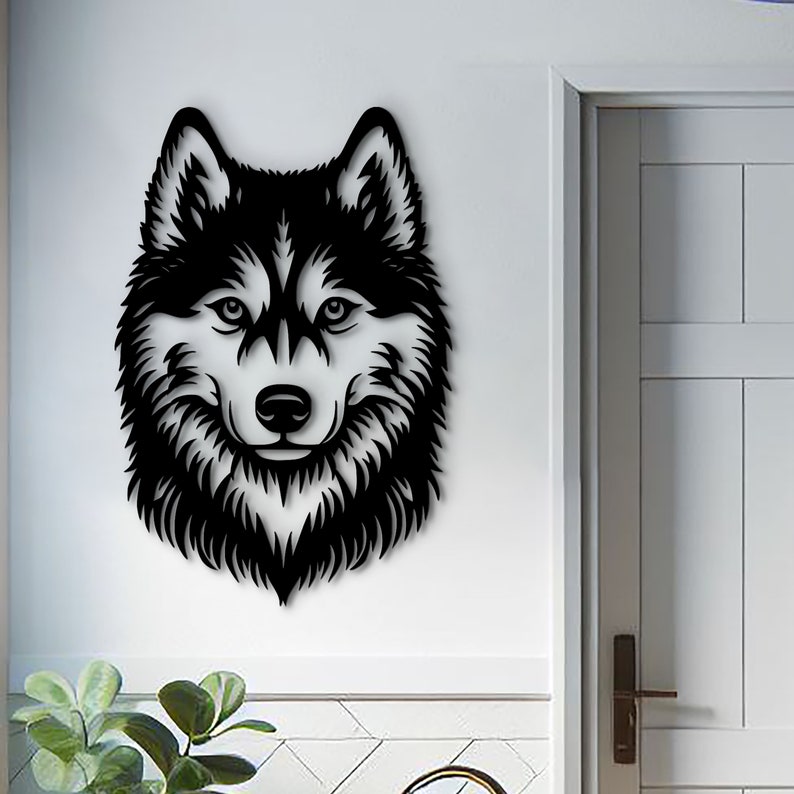 Personalized Husky wall art, a cherished addition to any dog owner's space.