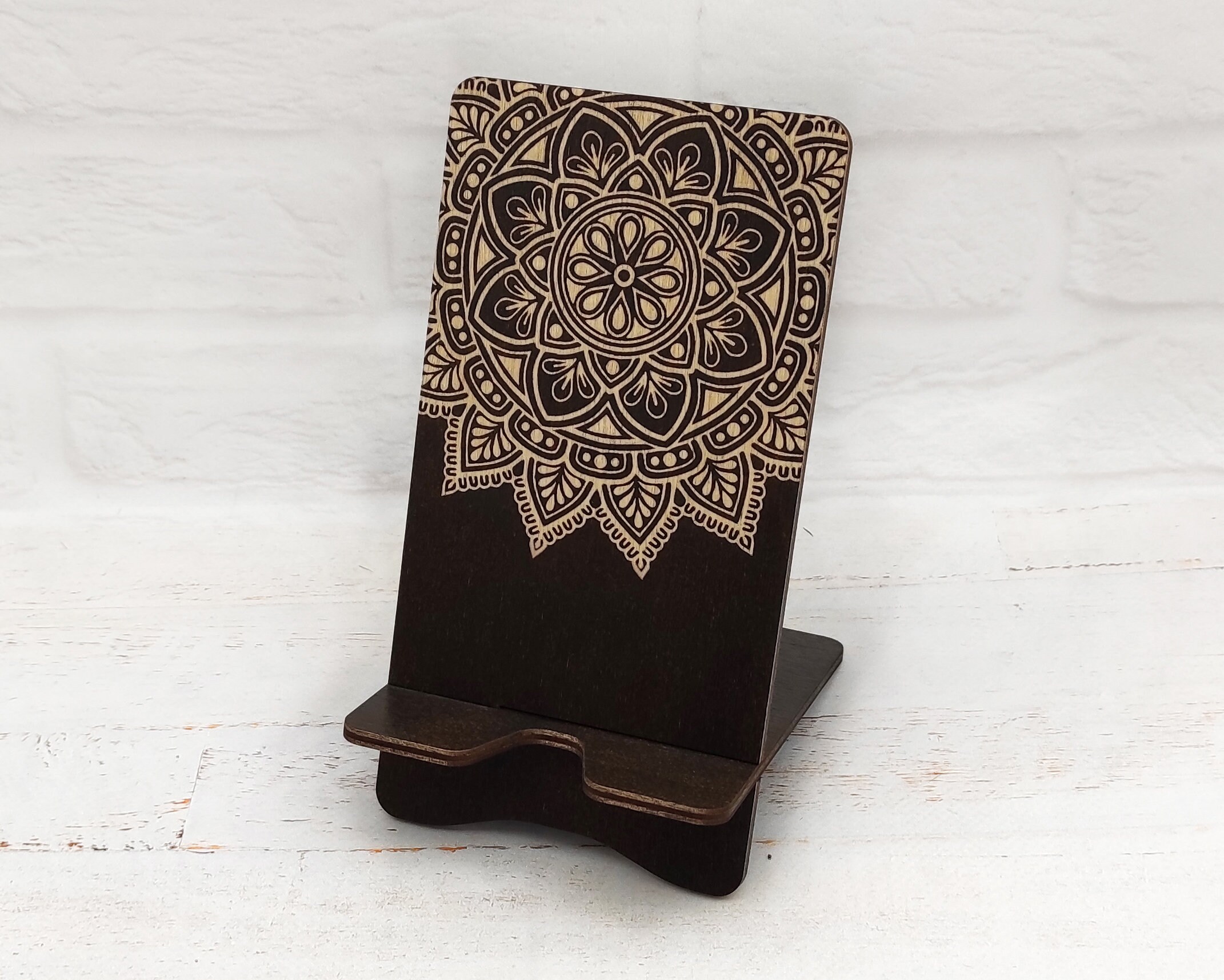 Hölzerne Telefonständer. MobileHalterung für Schreibtisch. | Etsy