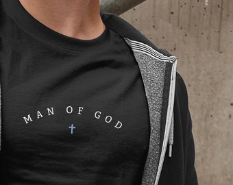 Man of God Christian Graphic Shirts| Christian Men Tees| Christian Shirts| Cool Jesus Shirt | Christian Gifts| Christian Apparel| Bible Tee