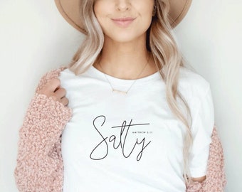 Salty Christian T-shirt, Christian Tshirt, Salty Tee, Christian Apparel, Religious Clothing, Christian Shirts, For Women & Men, Matthew 5:13