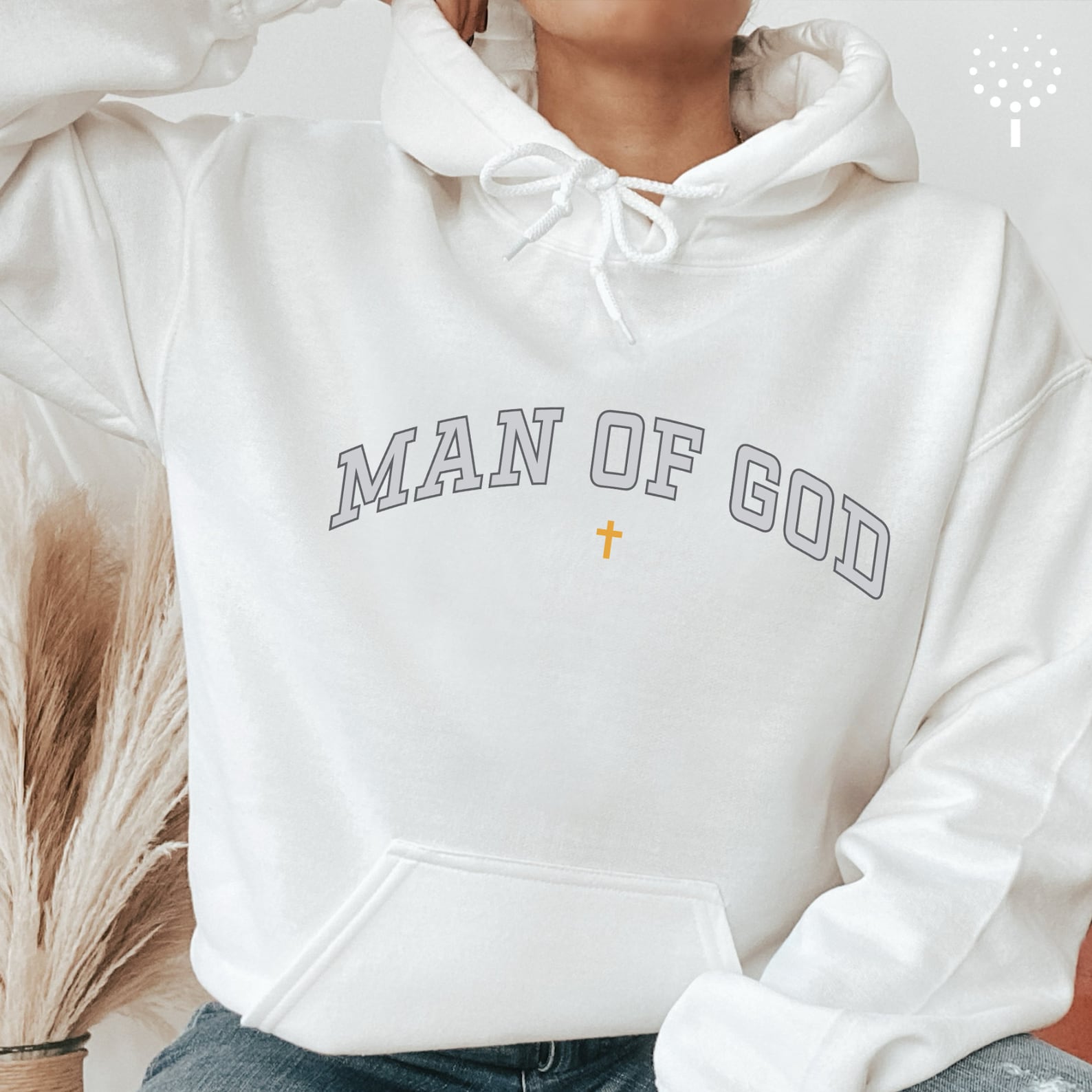 Man of God Christian Hoodie Christian Men Graphic Hoodies Cool Jesus