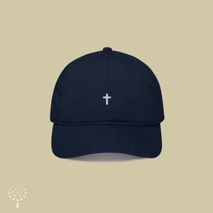 Cross Christian Dad Hat Organic Cotton| Christian Men Baseball Caps| Church Pastor Hat| Cool Jesus Hats| Christian Apparel Gift