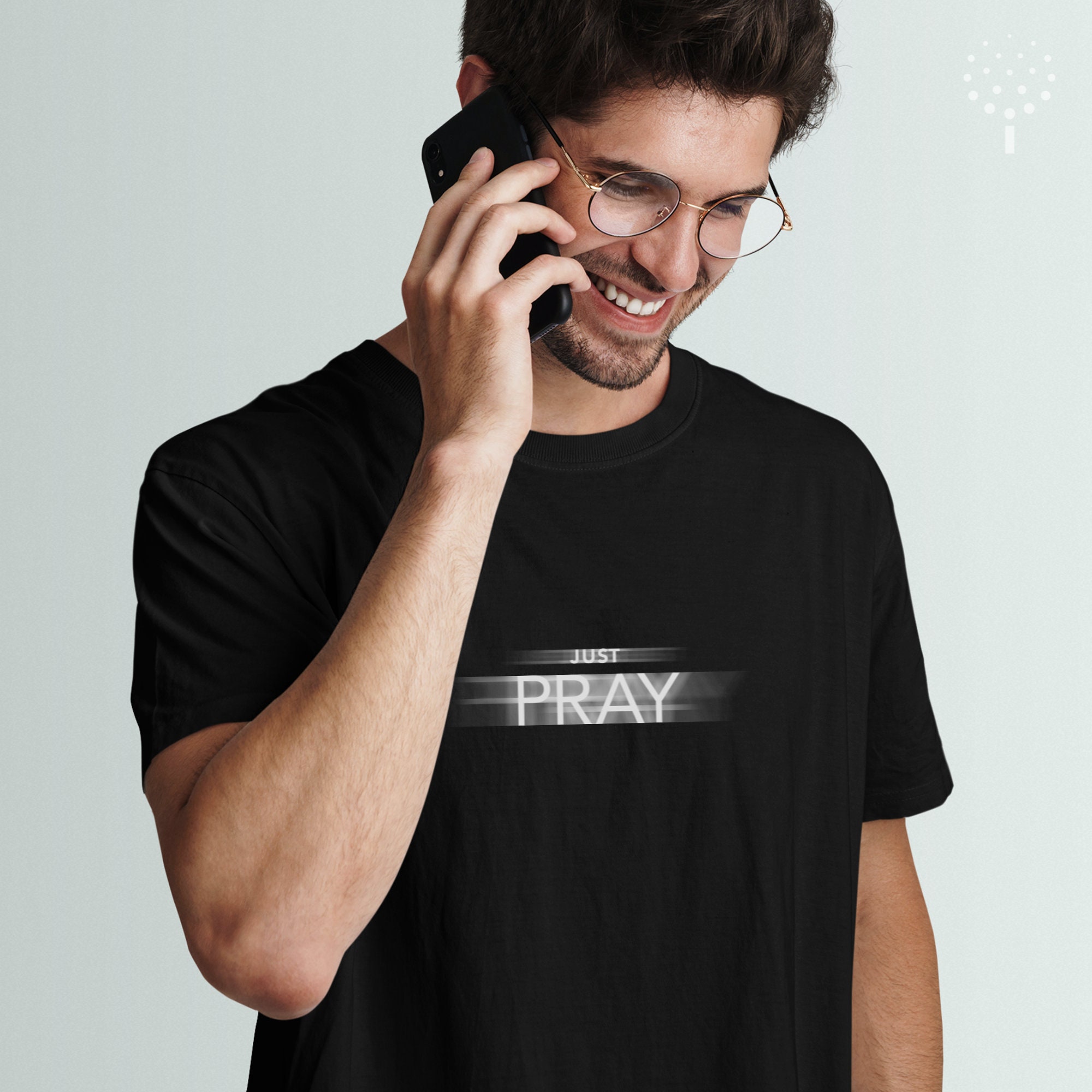 Just Pray Minimalist Christian Graphic Shirts Blurred Type - Etsy