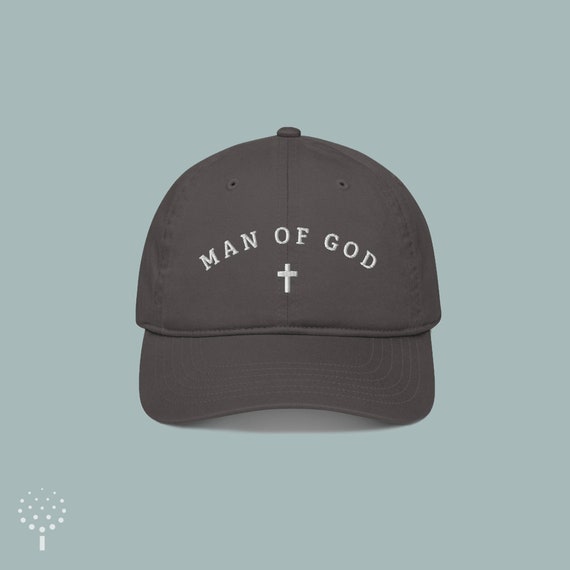 Man of God Christian Classic Dad Hat Organic Cotton| Christian Men Baseball Caps| Church Pastor Hat| Cool Jesus Hats| Christian Apparel Gift