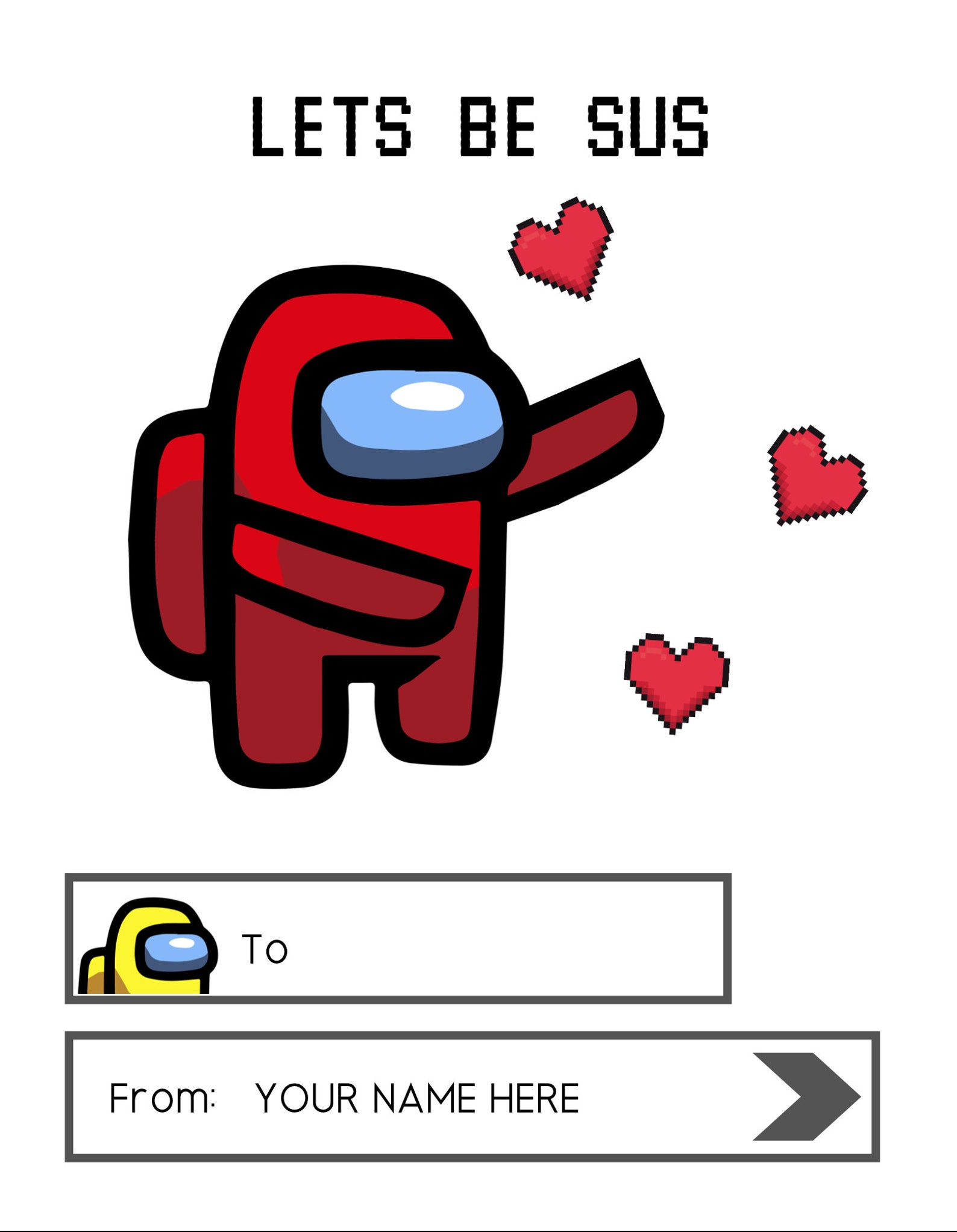 Among us valentine coloring pages - klimren