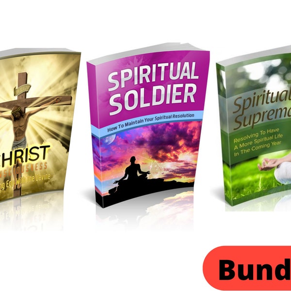 Spirituality Bundled Set of 3 eBooks:  Christ Consciousness | Spiritual Soldier | Spiritual Supremacy Digital Downloads | Divine Blessings