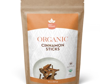 Organic Cinnamon Sticks - Elevate Your Culinary Creations with Fragrant and Flavorful Spice - Ideal for Baking and Hot Beverages