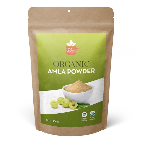 Organic Amla Powder - Boost Your Health with a Vitamin C-Packed Superfood - Perfect for Smoothies and Indian Cuisine