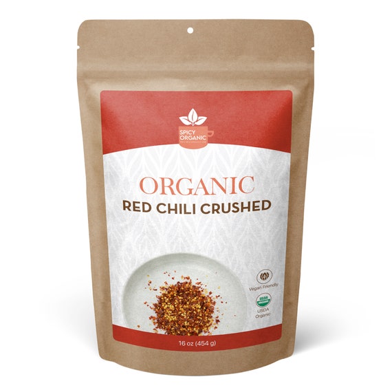Organic Red Chili Flakes: Spicy Pizza Pasta Seasoning