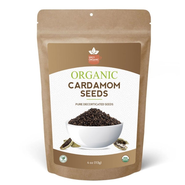 Organic Decorticated Cardamom Seeds for Authentic Cooking Experiences – Ideal for Curries, Stews, Baked Goods, Deserts and Soups
