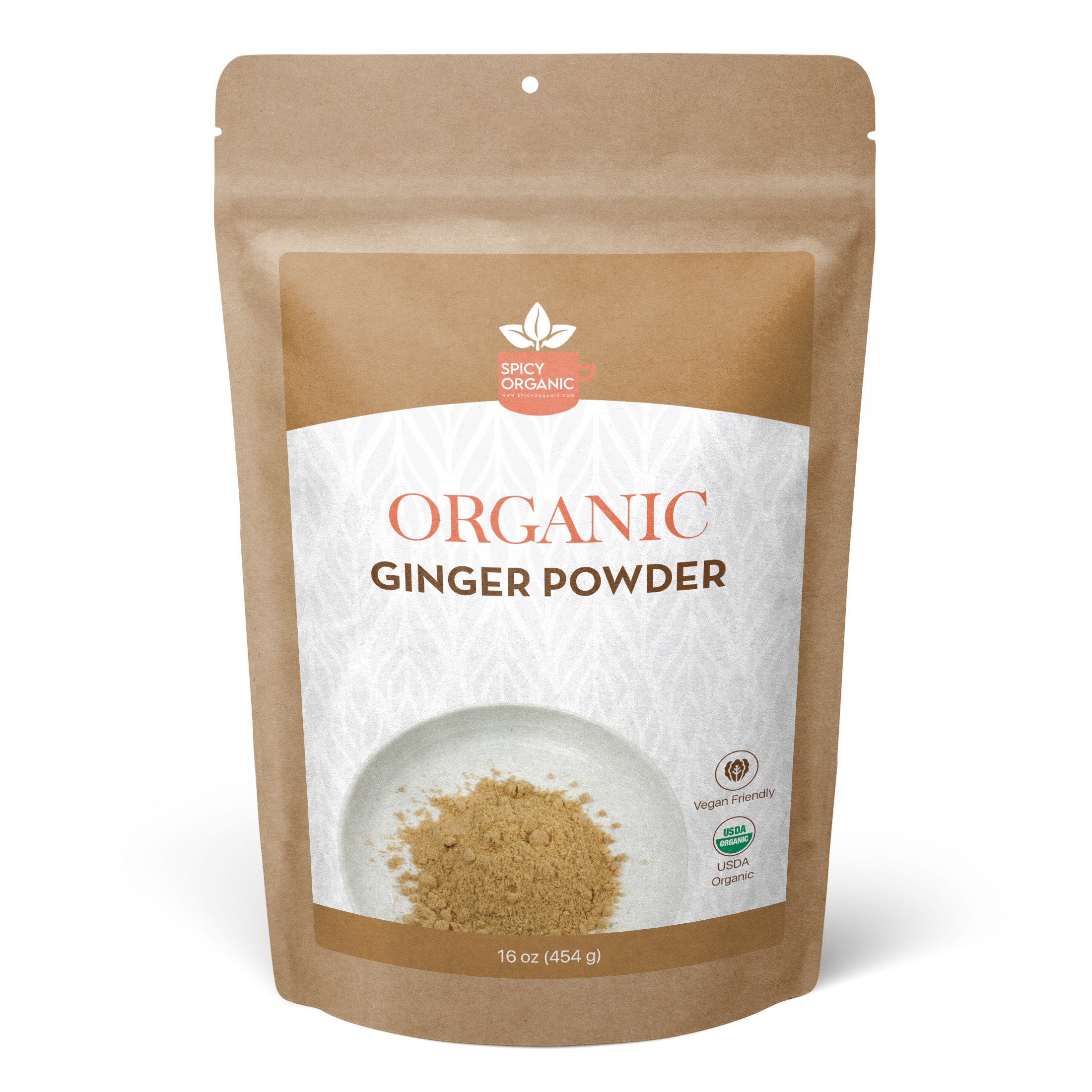 Organic Ginger Powder - Elevate Your Recipes with a Spicy and Flavorful Twist - Ideal for Curries, Baked Goods, and Beverages