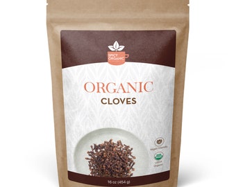 Organic Whole Cloves - Enhance the Flavor and Aroma of Your Dishes - Perfect for Baking, Pickling and Seasoning