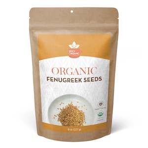 Graines de fenugrec bio d'Inde | Graines de fenugrec entières, certifiées USDA, sans OGM | Idéales pour les tadkas, les pickles, la germination et les dosas | Sachet kraft