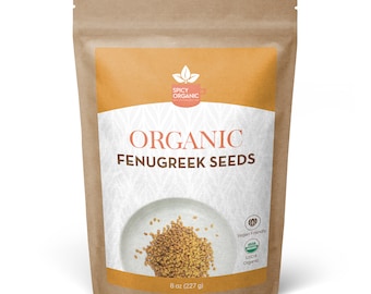 Organic Fenugreek Seeds - Aromatic Spice for Bold and Nutritious Flavors - Ideal for Indian Cuisine and DIY Hair Care