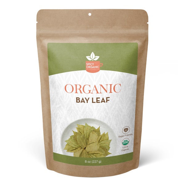 Organic Bay Leaves (Indian Tej Patta) - Enhance Your Culinary Delights with Aromatic Flavor - Ideal for Soups, Stews, and Gravy!