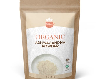 Organic Ashwagandha Root Powder - Promotes Overall Well-being and Vitality - 100% Pure Herbal Supplement